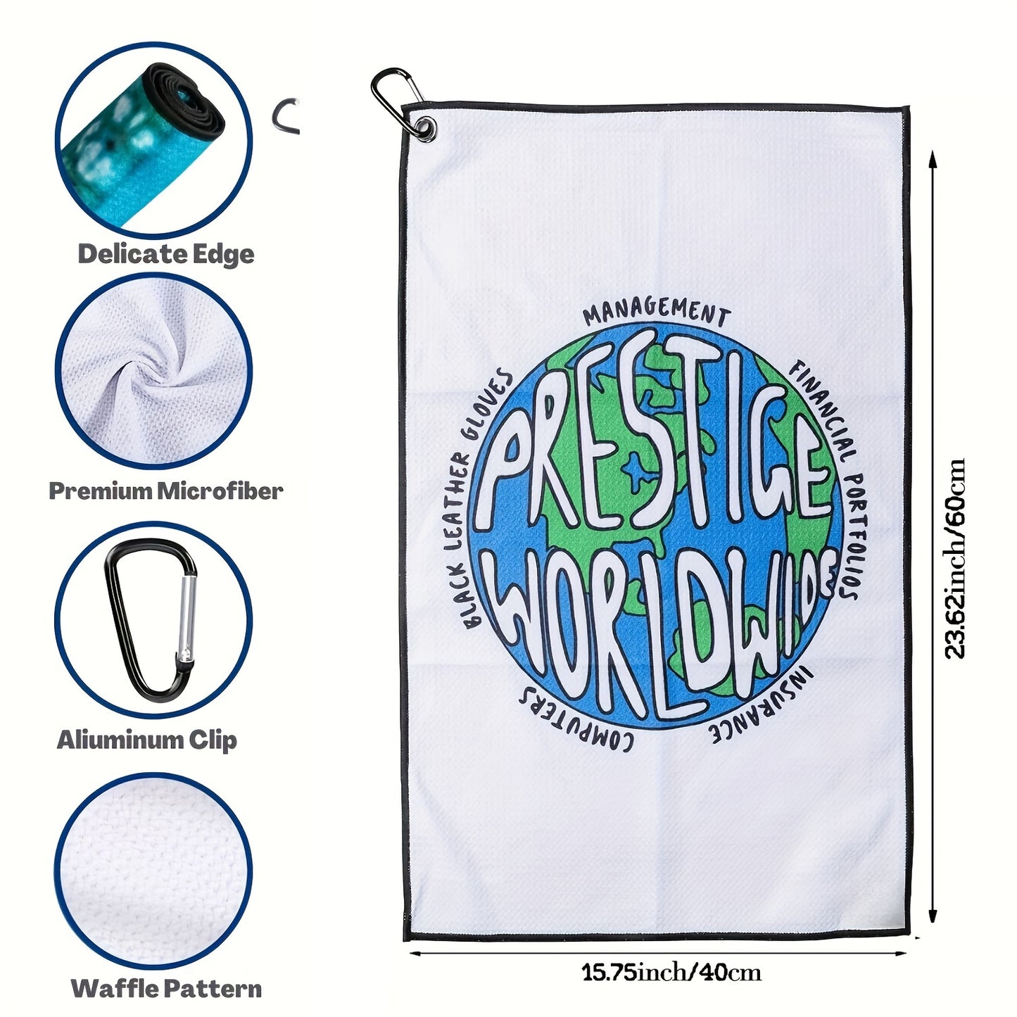 Prestige Worldwide Cartoon Microfiber Premium Golf Towel