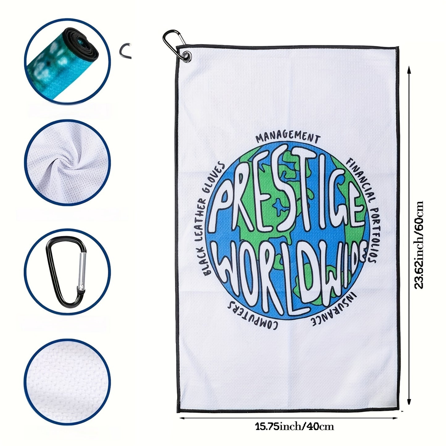 Prestige Worldwide Cartoon Microfiber Premium Golf Towel