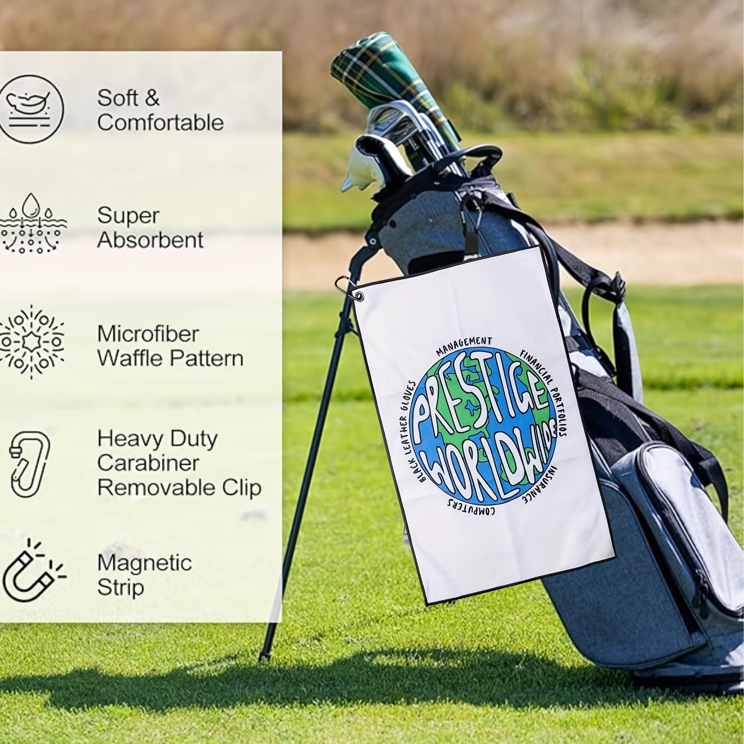 Prestige Worldwide Cartoon Microfiber Premium Golf Towel
