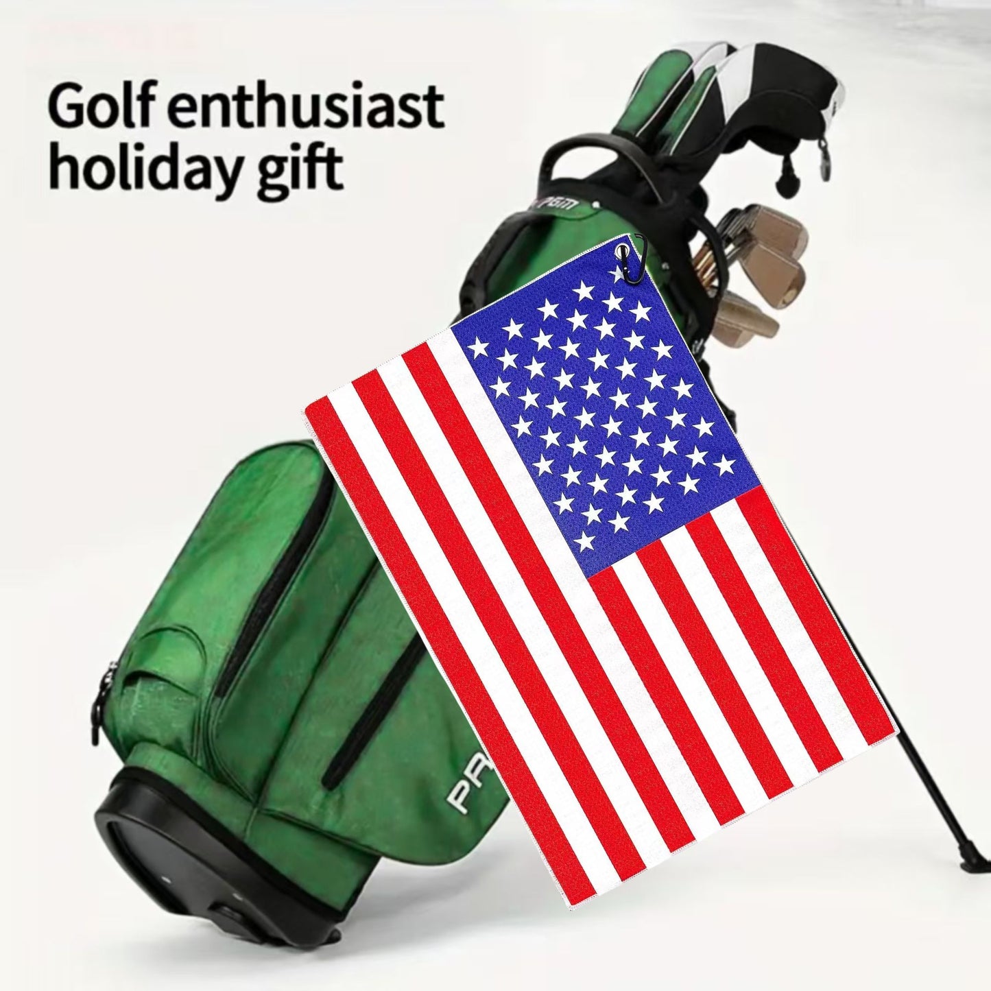USA Flag Microfiber Premium Golf Towel
